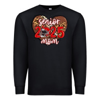 Black senior 2025 mom football Premium Sweatshirt - MaliasSmallBusiness