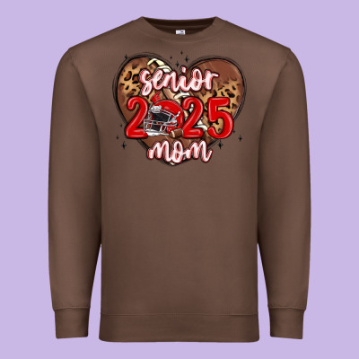 Senior 2025 Mom Football Premium Sweatshirt Designed By Maliassmallbusiness