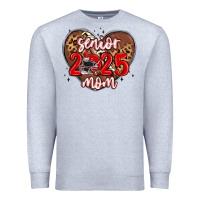 Heather Grey senior 2025 mom football Premium Sweatshirt - MaliasSmallBusiness