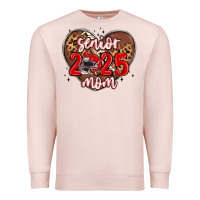 Pale Pink senior 2025 mom football Premium Sweatshirt - MaliasSmallBusiness