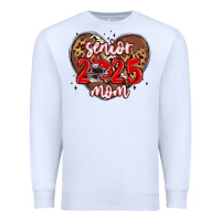 White senior 2025 mom football Premium Sweatshirt - MaliasSmallBusiness