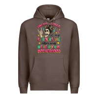 Coffee some days i rock it some days it rocks me Premium Hoodie - MaliasSmallBusiness