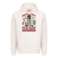 Pale Pink some days i rock it some days it rocks me Premium Hoodie - MaliasSmallBusiness