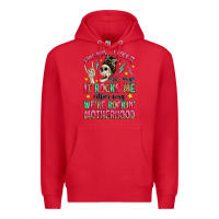 Red some days i rock it some days it rocks me Premium Hoodie - MaliasSmallBusiness