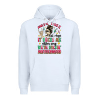 White some days i rock it some days it rocks me Premium Hoodie - MaliasSmallBusiness