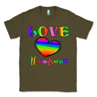 Army Green love always wins Classic Tee - HRA Design Shop