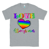 Heather Grey love always wins Classic Tee - HRA Design Shop