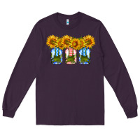Plum american sunflower mason jar Long Sleeve Tee - HRA Design Shop