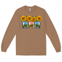 Toasted Coconut american sunflower mason jar Long Sleeve Tee - HRA Design Shop