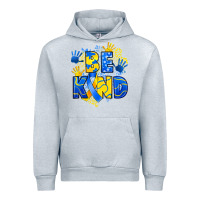 Heather Grey down syndrome be kind Urban Hoodie - Artiststas