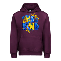 Mauve Wine down syndrome be kind Urban Hoodie - Artiststas