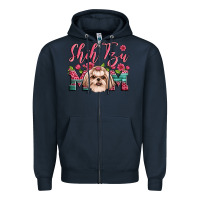 Navy love shih tzus Zipper Hoodie - JahusDesignShop