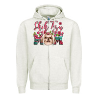 Oatmeal Heather love shih tzus Zipper Hoodie - JahusDesignShop