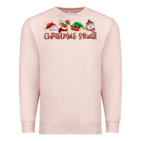 Pale Pink christmas squad Premium Sweatshirt - MaliasSmallBusiness