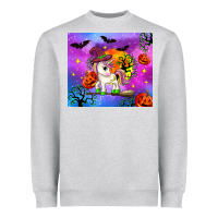Heather Grey halloween unicorn Heavyweight Sweatshirt - Zillion Design Studio