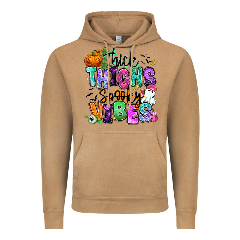 Thick Thighs Spooky Vibes Vintage Hoodie by RanaPortraitStore | Teevron