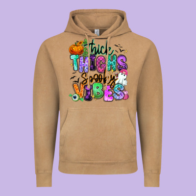 Vintage Hoodie Thick thighs spooky vibes