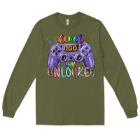 Army Green level days unclocked Long Sleeve Tee - RacoonDesign