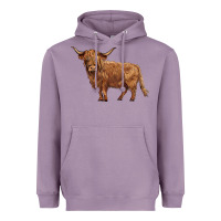 Lavender highland cow Heavyweight Hoodie - BarkalooDesign