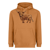 Meerkat highland cow Heavyweight Hoodie - BarkalooDesign