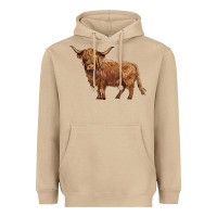 Mushroom highland cow Heavyweight Hoodie - BarkalooDesign