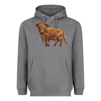 Storm highland cow Heavyweight Hoodie - BarkalooDesign