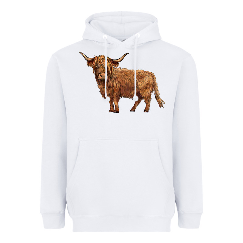 Highland Cow Heavyweight Hoodie by BarkalooDesign | Teevron