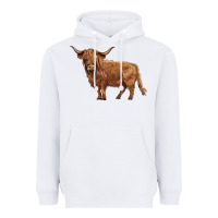 White highland cow Heavyweight Hoodie - BarkalooDesign
