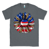 Charcoal Heather american flag leopard Classic Tee - RanaPortraitStore
