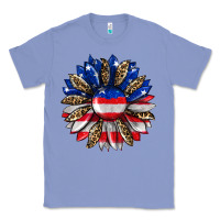 Colony Blue american flag leopard Classic Tee - RanaPortraitStore