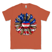 Copper american flag leopard Classic Tee - RanaPortraitStore
