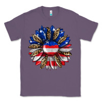 Lavender american flag leopard Classic Tee - RanaPortraitStore