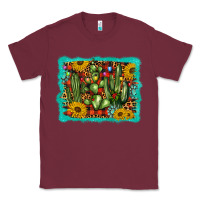 Burgundy cactus christmas Classic Tee - BarkalooDesign
