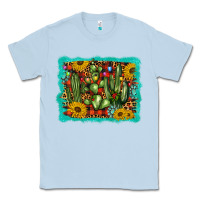 Dusty Blue cactus christmas Classic Tee - BarkalooDesign