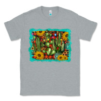 Heather Grey cactus christmas Classic Tee - BarkalooDesign