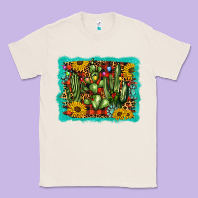 Cactus Christmas Classic Tee Designed By Barkaloodesign