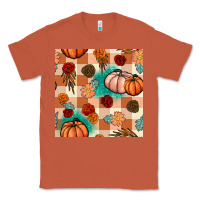 Copper floral pumpkins seamless pattern Classic Tee - BundleAndBundleShop
