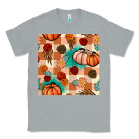 Heather Grey floral pumpkins seamless pattern Classic Tee - BundleAndBundleShop
