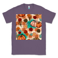 Lavender floral pumpkins seamless pattern Classic Tee - BundleAndBundleShop