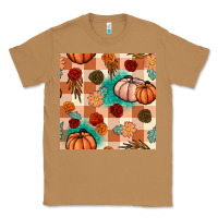 Toasted Coconut floral pumpkins seamless pattern Classic Tee - BundleAndBundleShop