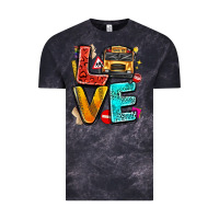 Cloud Black love school bus Vintage Tee - texasbilliewilder