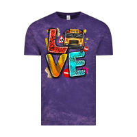 Cloud Purple love school bus Vintage Tee - texasbilliewilder