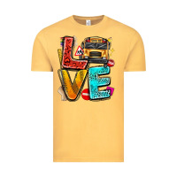 Vintage Mustard love school bus Vintage Tee - texasbilliewilder