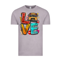 Vintage Zinc love school bus Vintage Tee - texasbilliewilder