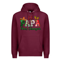 Burgundy el papa mas chingon Premium Hoodie - MaliasSmallBusiness