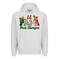 Dove Grey el papa mas chingon Premium Hoodie - MaliasSmallBusiness