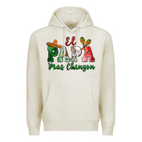 Oatmeal Heather el papa mas chingon Premium Hoodie - MaliasSmallBusiness
