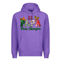 Purple el papa mas chingon Premium Hoodie - MaliasSmallBusiness