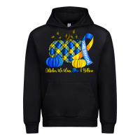 October We Wear Blue And Yellow With Pumpkins Urban Hoodie | Teevron