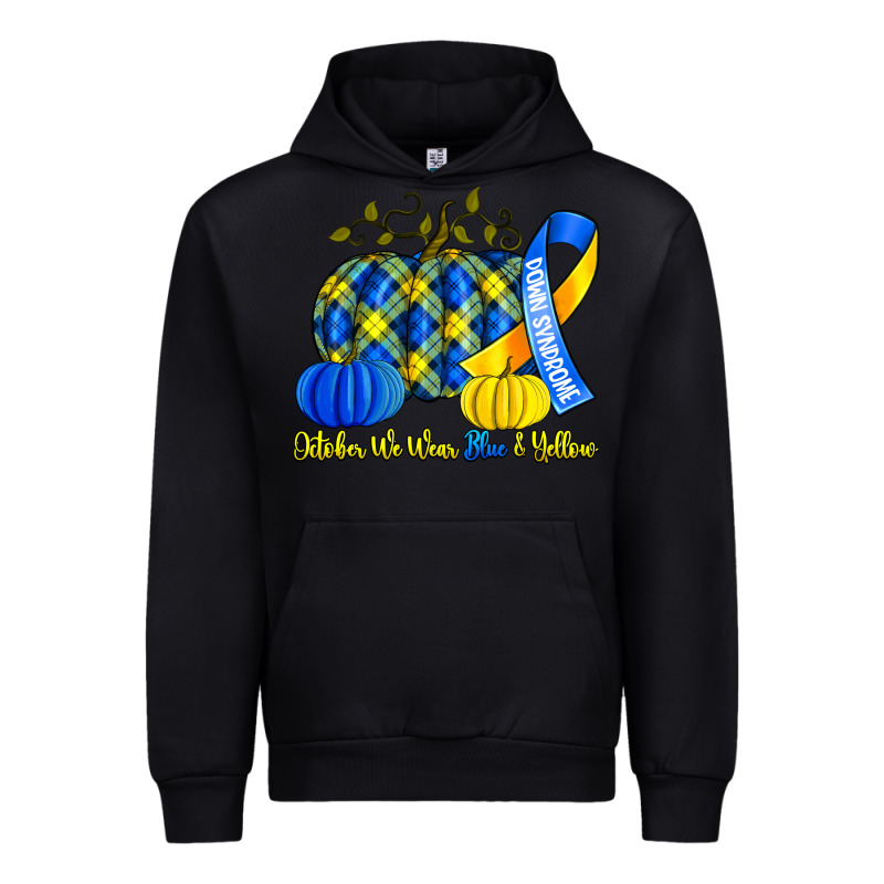 October We Wear Blue And Yellow With Pumpkins Urban Hoodie by Artiststas | Teevron